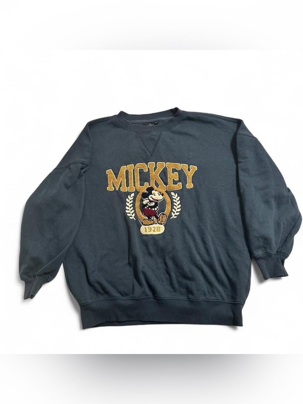 Disney Navy Crewneck Sweatshirt with Mickey Mouse embroidery Size XS